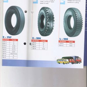 Automobile bias tyres and tube for passenger and light commercial vehicles